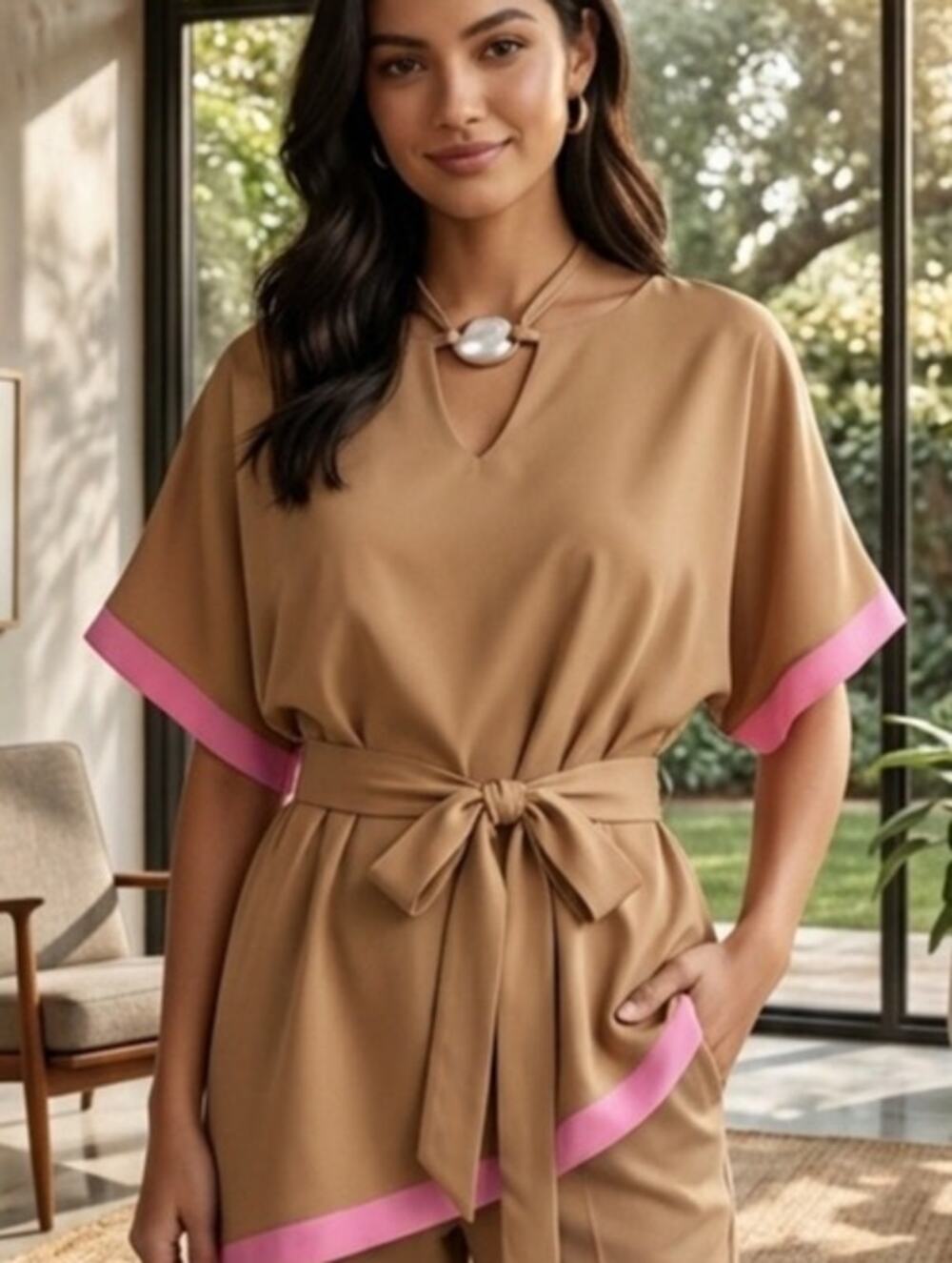 C. Luce asymmetrical hem blouse